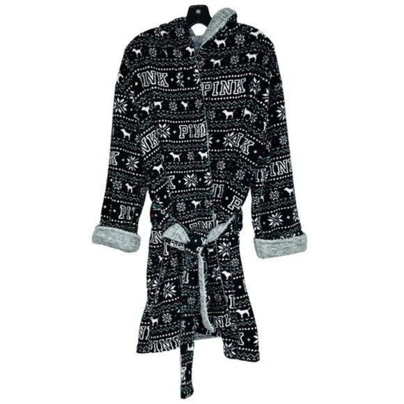 VICTORIA'S SECRET PINK 2016 FASHION SHOW ROBE/WRAP / LINGERIE Size M/L FAIR ISLE - Picture 3 of 11